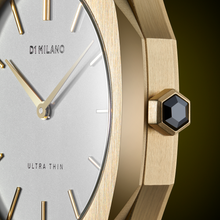 Load image into Gallery viewer, Ultra Thin Leather 38 mm - Gold/Plum
