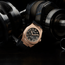 Load image into Gallery viewer, Skeleton Rubber 41.5 mm - Rose Gold
